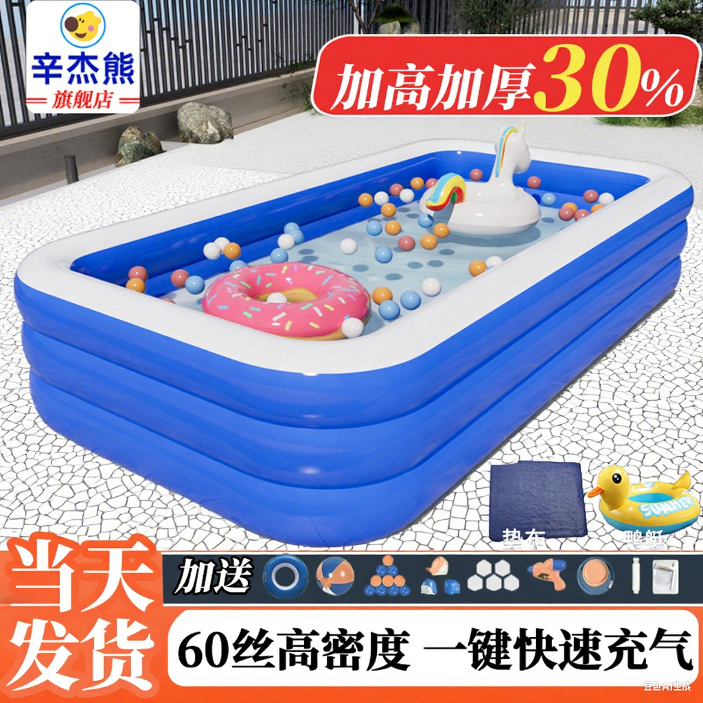 宝宝海洋球池可折叠充气游泳池