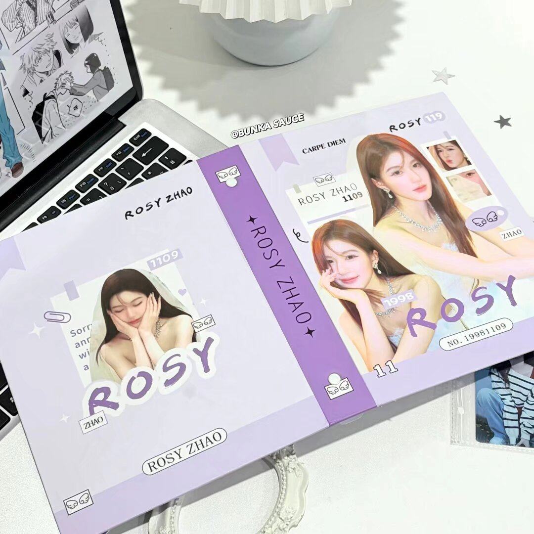 原创赵露思许我耀眼许妍婚纱A5四宫格卡册ins高颜值活页照片小卡