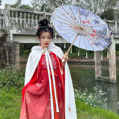 新古风古典装流苏SCY纸伞旗袍古古风汉服道具油演出走秀舞蹈伞中