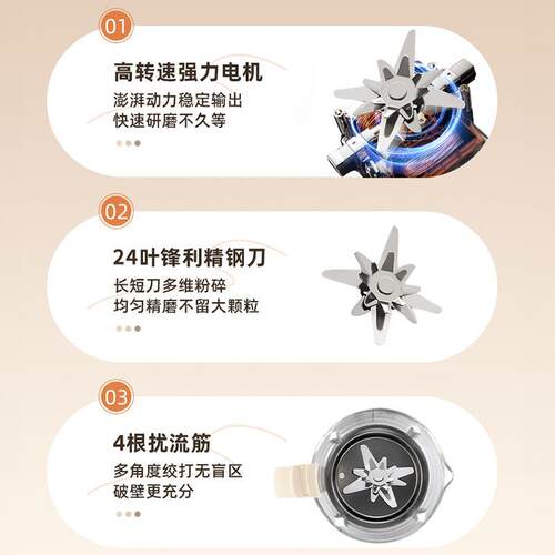 志高志高柔音破壁机型家加用小降噪全自动热豆浆多功能音料理机带
