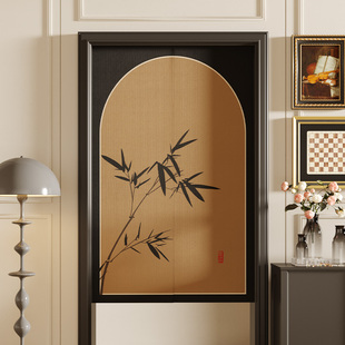 【品牌正品】中式门帘中国风卧室门帘高级感中式古风隔断帘竹子茶