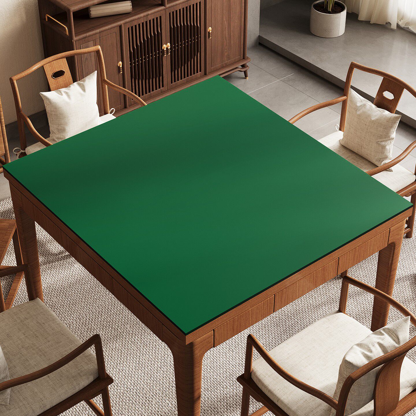 纯色加厚隔音防滑手搓麻将桌垫桌布正方形扑克牌专用桌垫2025新款