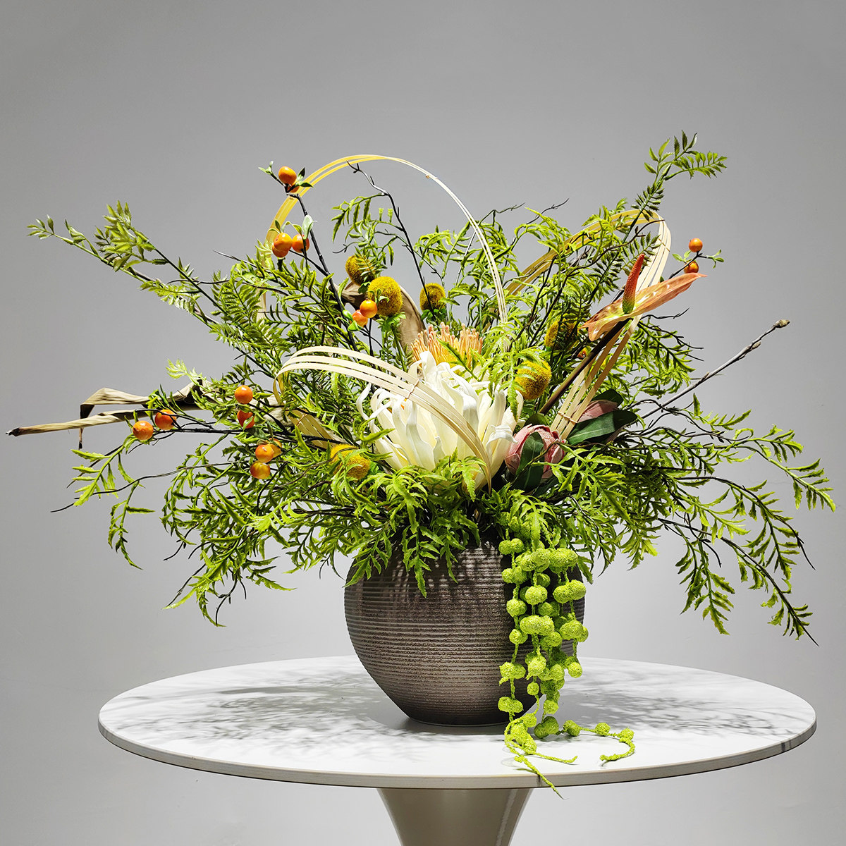 新中式仿真花艺永生花绿植酒店售楼处前台吧台餐桌面玄关假花摆件,家居饰品,仿真花/假花,淘宝优惠券,粉丝福利购,淘宝优惠卷