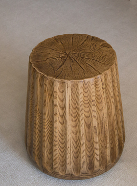 侘寂风沙发小边几家用矮凳仿实木纹氧化镁小茶几民宿多功能花几