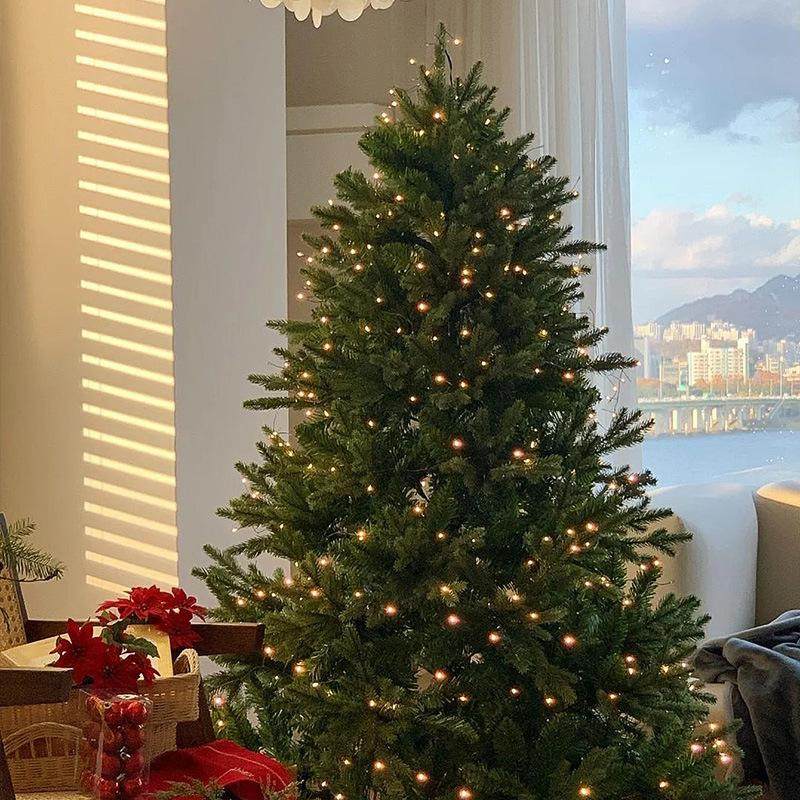 圣诞树发光带灯加密pe仿真树摆件