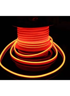 橙色LED柔性灯带12V舞厅餐厅酒吧ktv装饰户外工程桔色橘黄色灯条