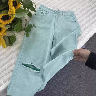 多巴胺牛仔裤女秋冬季新款高腰显瘦直筒裤子宽松窄版阔腿裤长裤潮