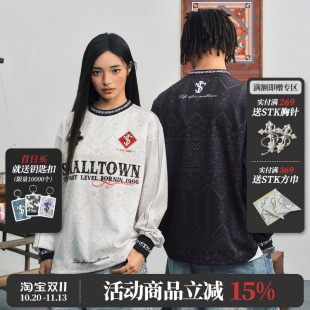 STK SmallTownKid 西兰卡普土家族纹样民族风长袖T恤男女潮流TEE