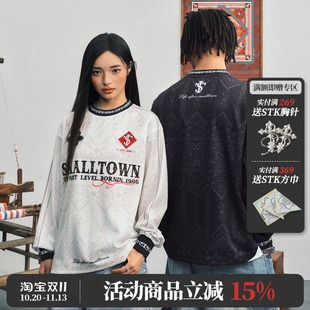 STK SmallTownKid 西兰卡普土家族纹样民族风长袖T恤男女潮流TEE
