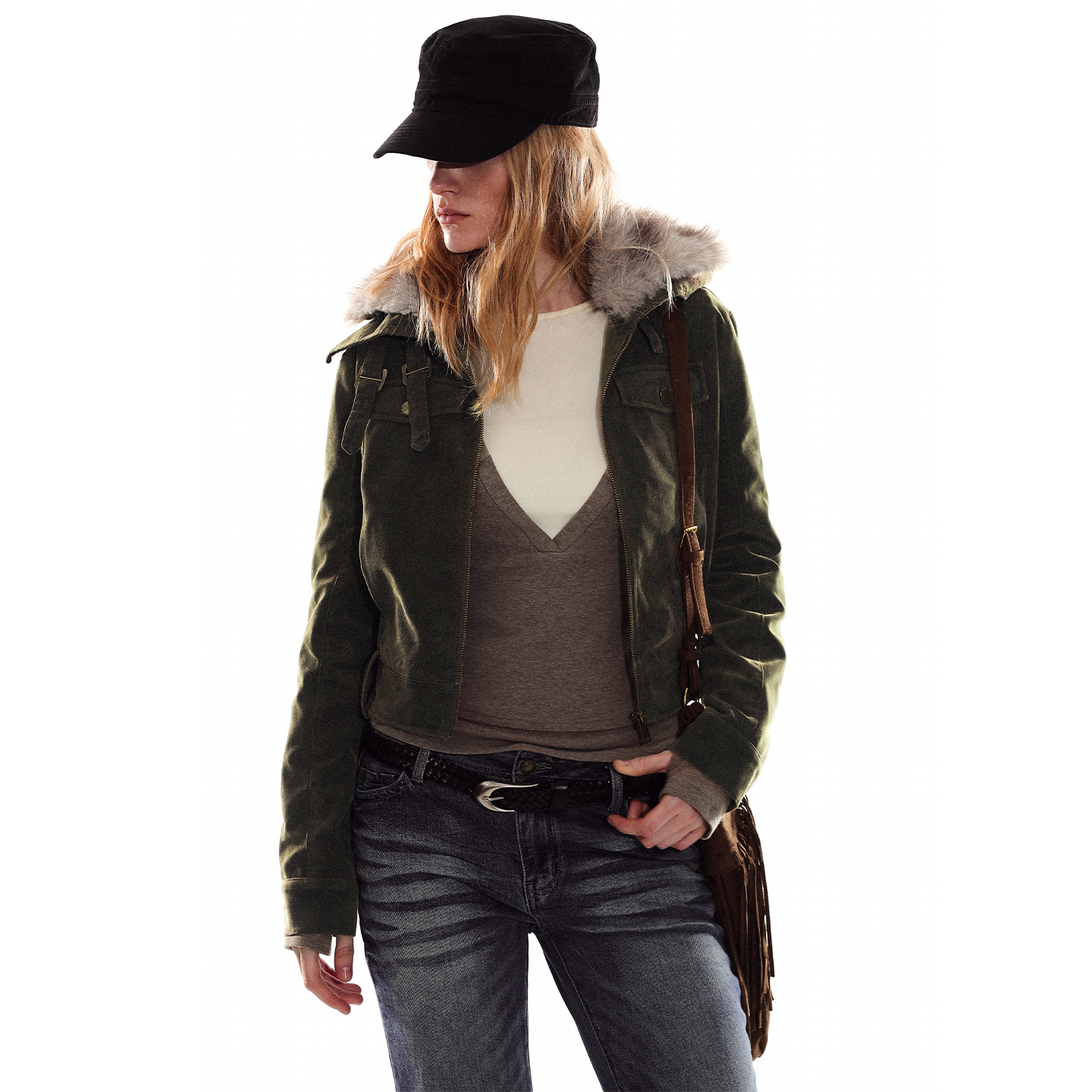 ADOREYOU复古水洗做旧外套