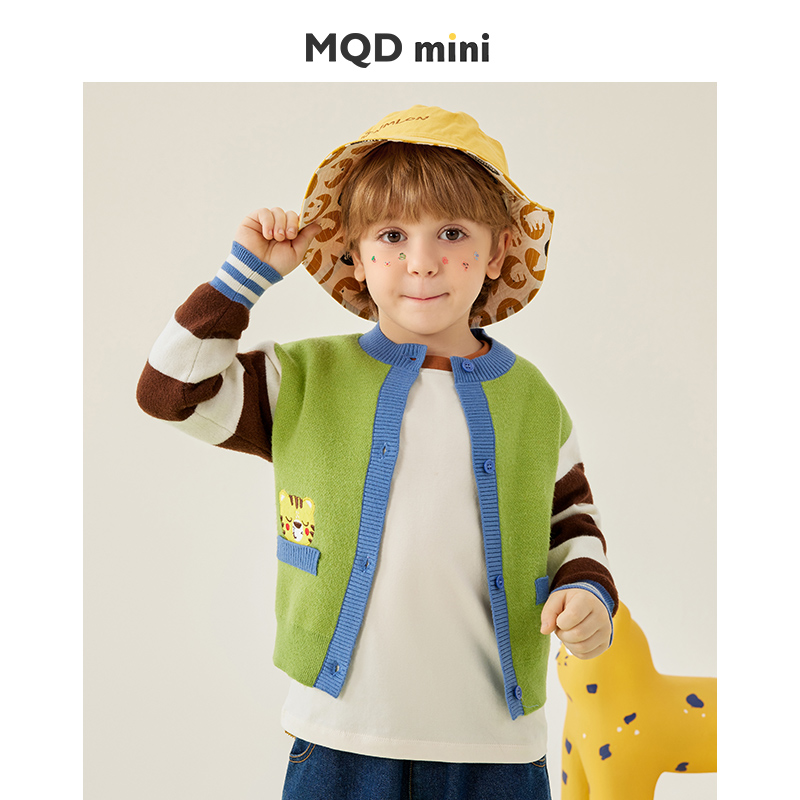 mqdmini男童秋季新款圆领针织衫
