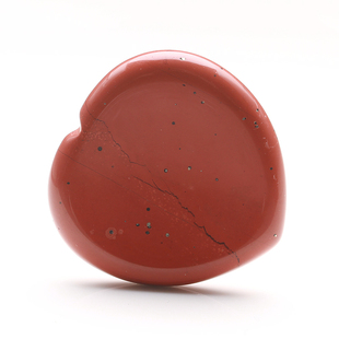 天然水晶吊坠项链红竹石鸡心形石英质玉红碧玉有金点一物一图A22