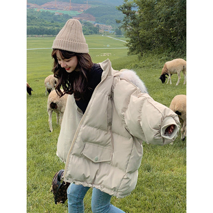 冬装羽绒棉服女2024韩系温柔风高级感ins短款小个子加厚棉衣外套