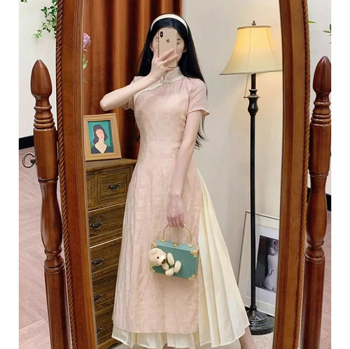 新中式高级感气质温柔风改良旗袍