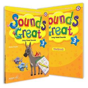 正版进口Compass自然拼读英语 小学英文音标字母发音phonics教材Sounds great 3级长元音 儿童入门零基础启蒙字母语音培训英文教材