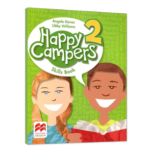 原版进口麦克米伦Macmillan少儿小学英语Happy campers skills book 2级配套技能用书练习册美式发音小学英语教材