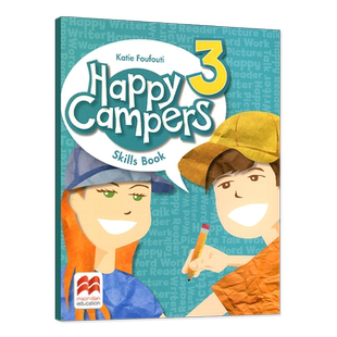 原版进口麦克米伦Macmillan7-12岁少儿小学英语Happy campers skills book 3级别配套技能用书美式发音小学英语教材