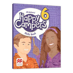 原版进口麦克米伦Macmillan7-12岁少儿小学英语Happy campers skills book 6级别配套技能用书美式发音小学英语教材
