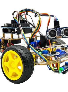 Arduino uno智能小车编程套件 红外循迹跟随避障创客图形化机器人