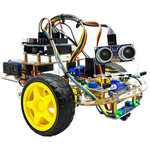 Arduino uno智能小车编程套件 红外循迹跟随避障创客图形化机器人