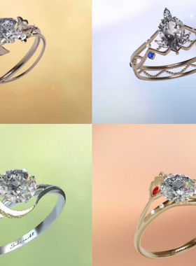 未定事件簿求婚戒指同人陆景和夏彦莫弈左然同款指环订制颜色专拍