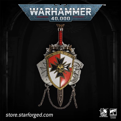 星辰铸造战锤黑色圣堂剑士兄弟会远征徽章胸针组