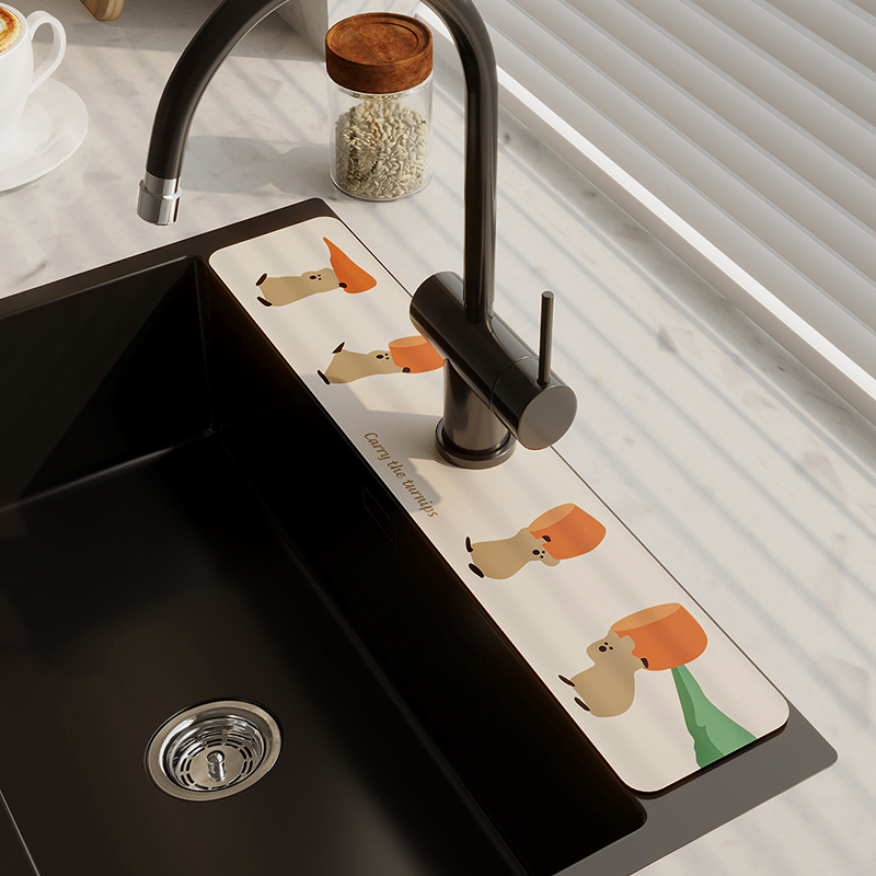 硅藻泥吸水垫水龙头厨房洗手台