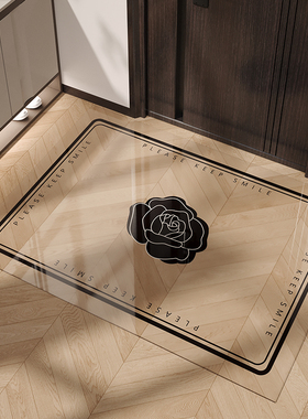 PVC透明入户门地垫软玻璃防滑脚垫耐脏免洗可裁剪门垫轻奢高级感