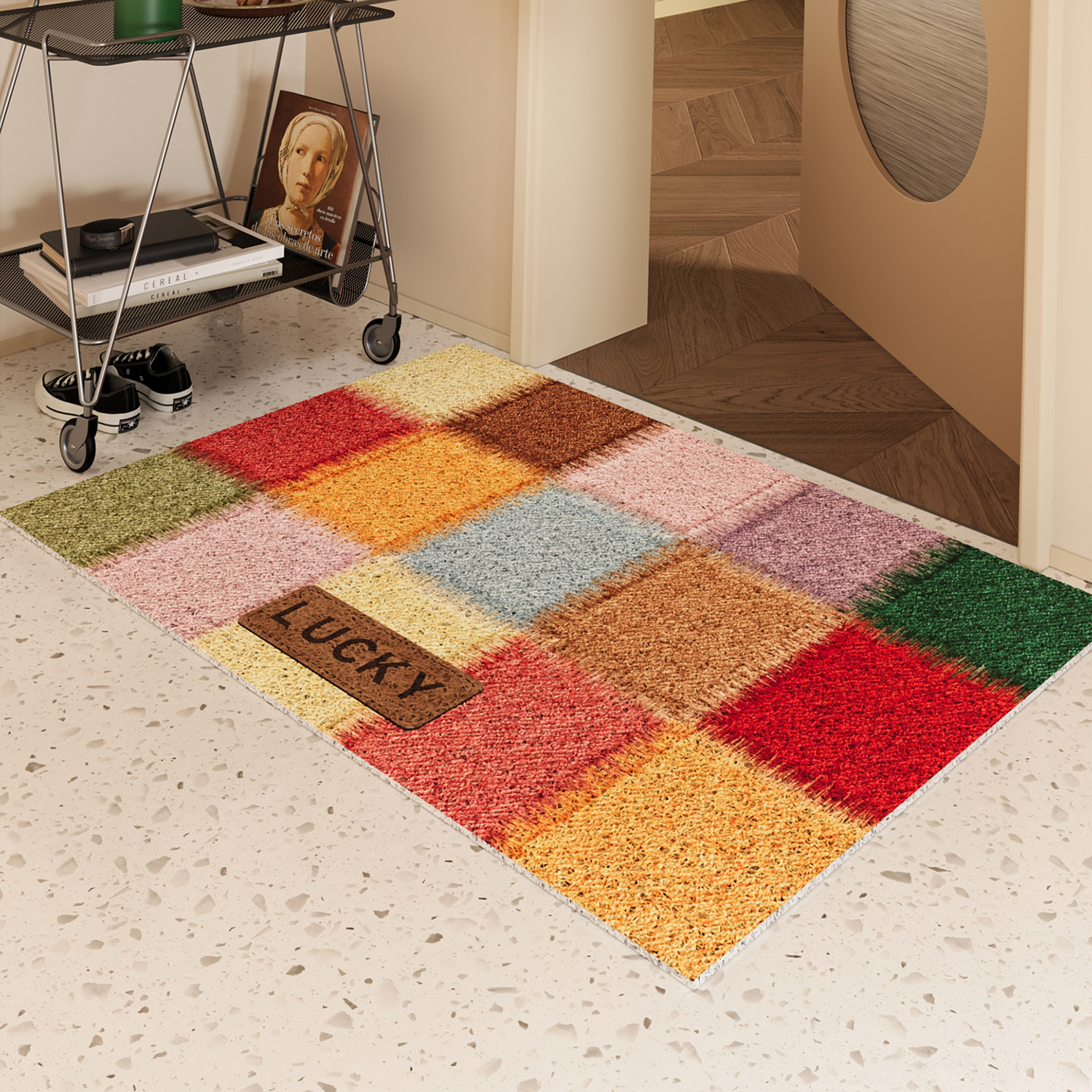 丝圈入户门地垫新款耐磨除尘免洗玄关大门进门脚垫耐脏可裁剪地毯,居家布艺,入户地垫,淘宝优惠券,粉丝福利购,淘宝优惠卷