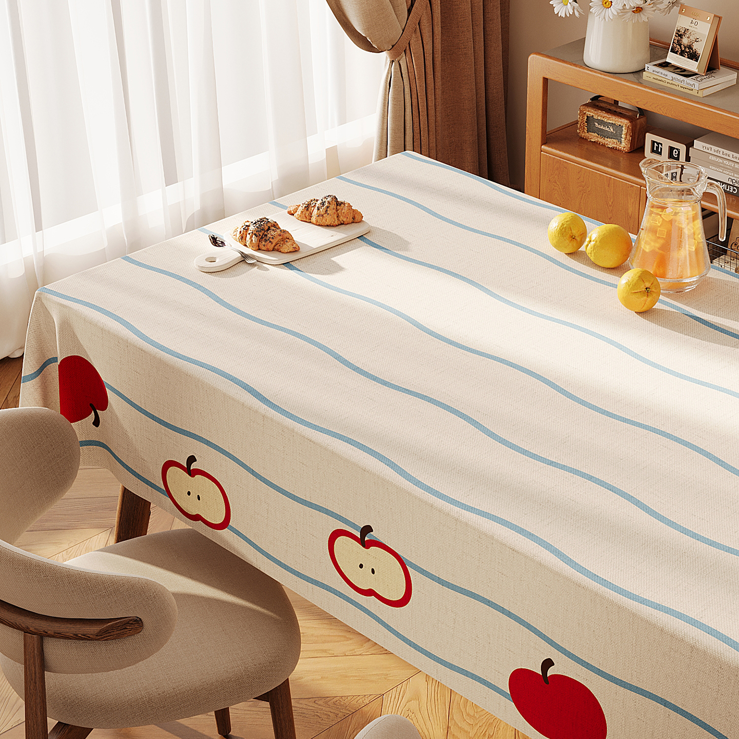 桌布轻奢高级感防水免洗客厅茶几桌布长方形学习桌2025新款书桌布