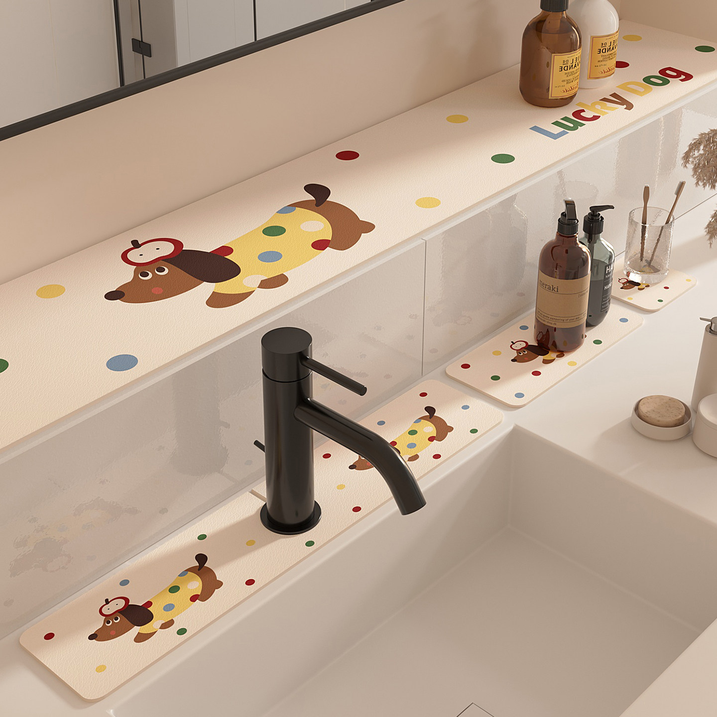 洗手台吸水垫硅藻泥水槽窄边沥水垫子防滑耐脏卫生间浴室柜台面垫,居家布艺,家用脚垫,淘宝优惠券,粉丝福利购,淘宝优惠卷