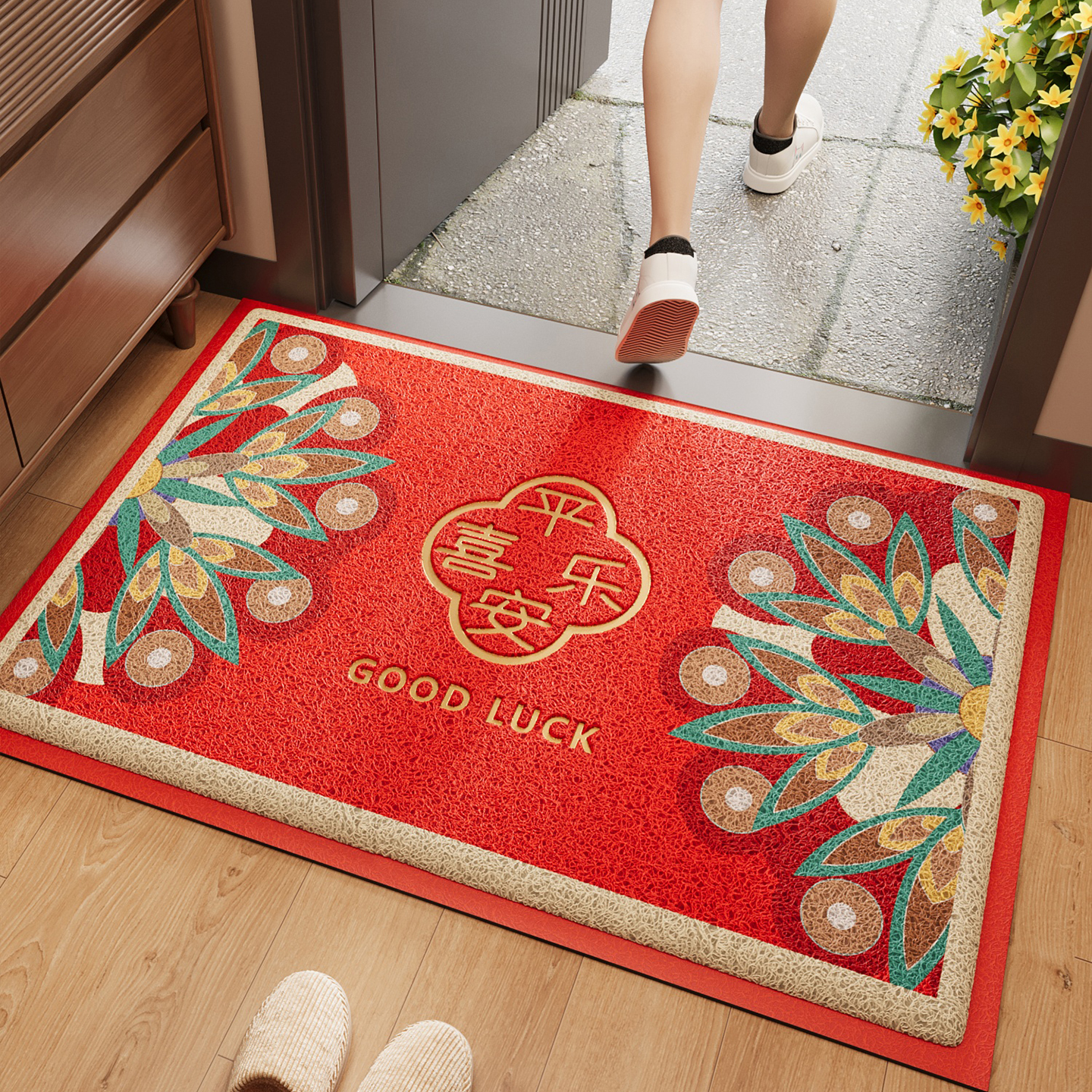 入户门地垫红色玄关防滑除尘
