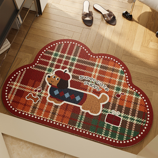 玄关大门进门丝圈脚垫入户门地垫防滑耐脏耐磨除尘可裁剪卡通地毯