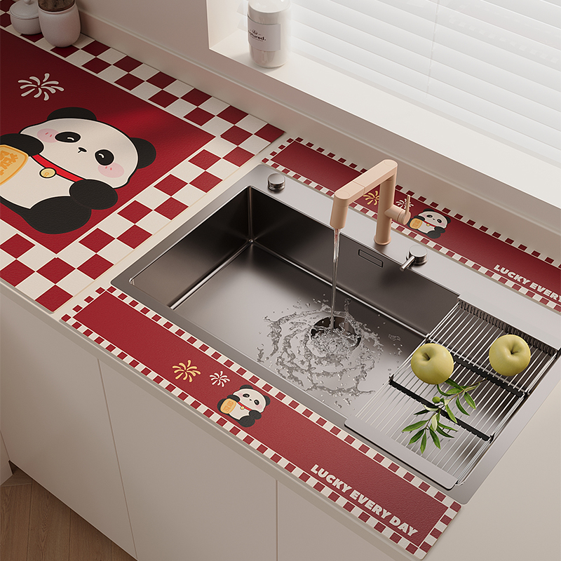 厨房水龙头挡水条软硅藻泥防溅水