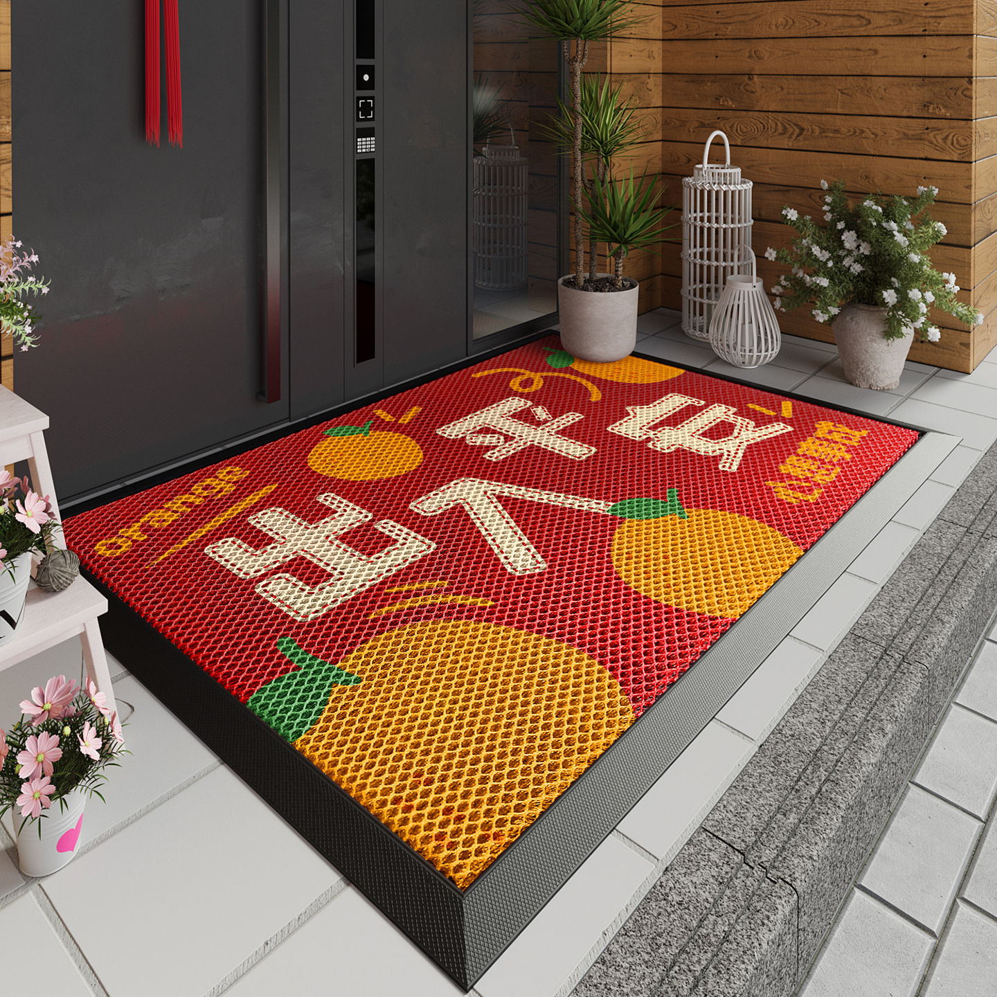 入户门地垫耐脏免洗加厚地毯高弹门垫别墅豪宅高端大门口进门脚垫