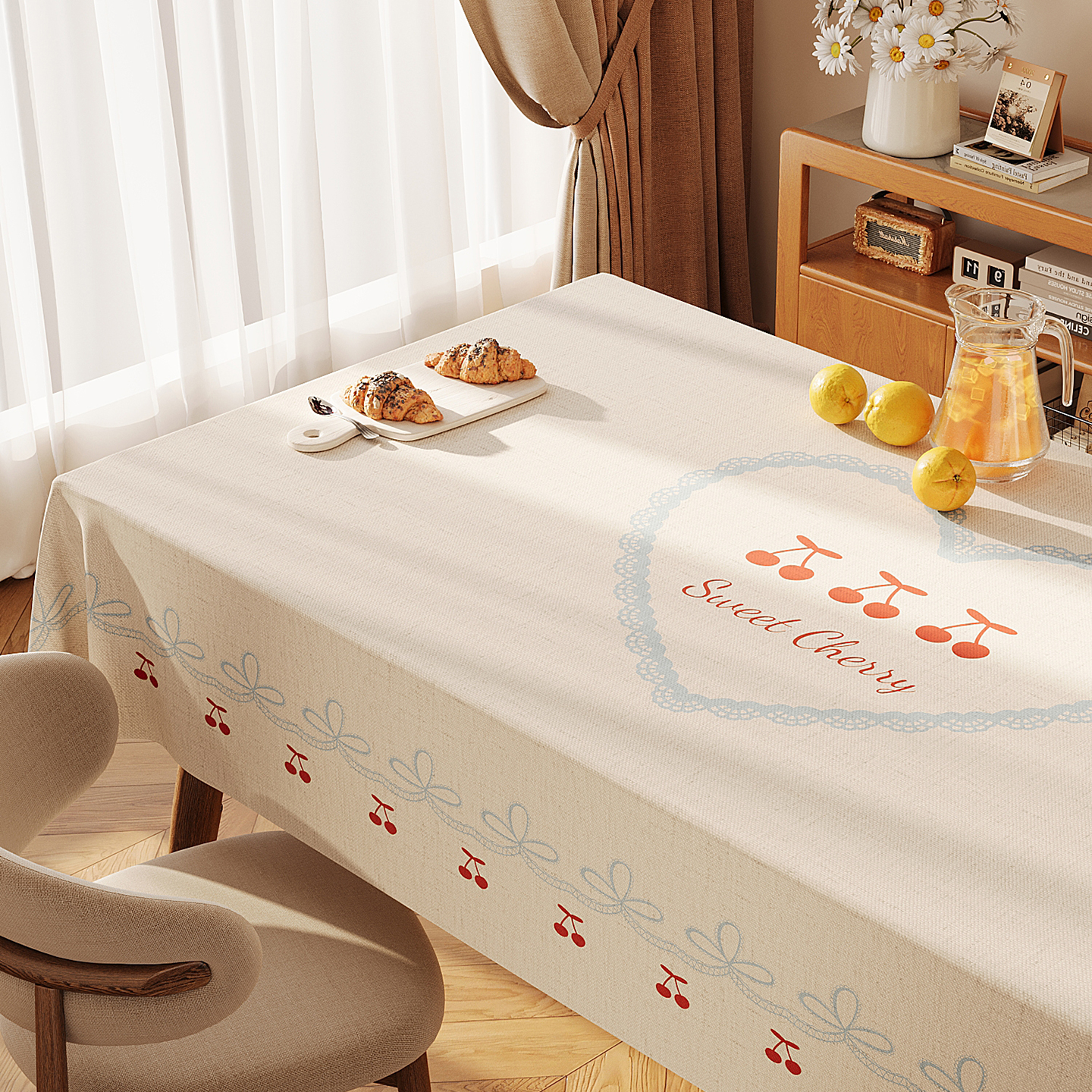 桌布轻奢高级感2025新款防水免洗客厅茶几桌布长方形学习桌书桌布