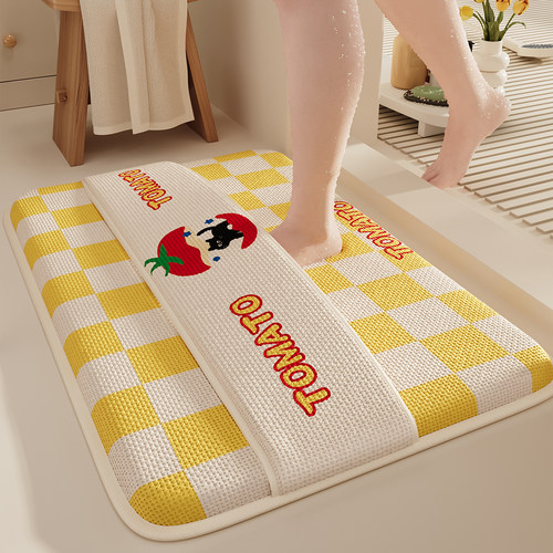 加厚记忆海绵吸水速干防滑脚垫