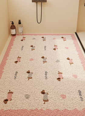 浴室防滑垫镂空丝圈沥水垫排水垫淋浴房儿童洗澡脚垫卫生间地垫子