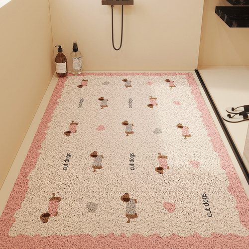 浴室防滑垫镂空丝圈沥水垫排水垫