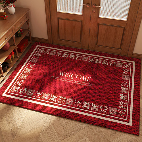 地垫入户门垫红色喜庆玄关