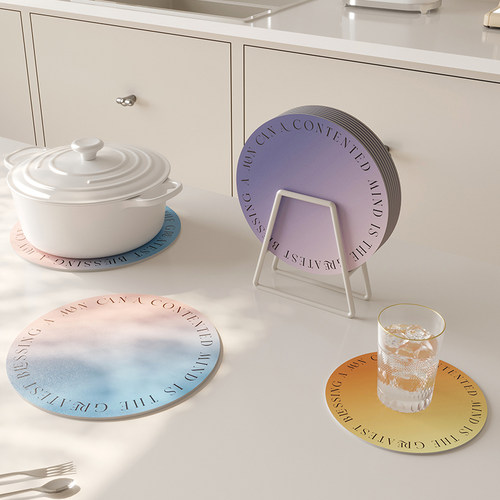 硅藻泥圆形杯垫餐桌茶几