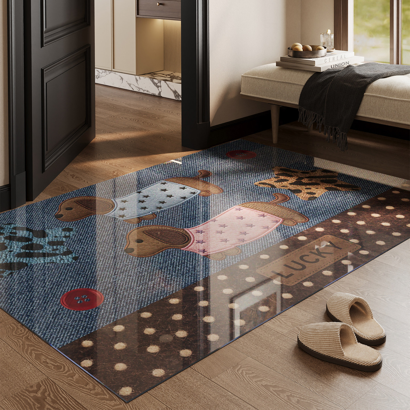 软玻璃透明入户门地垫免洗可擦玄关大门口进门脚垫子卡通防滑地毯,居家布艺,入户地垫,淘宝优惠券,粉丝福利购,淘宝优惠卷