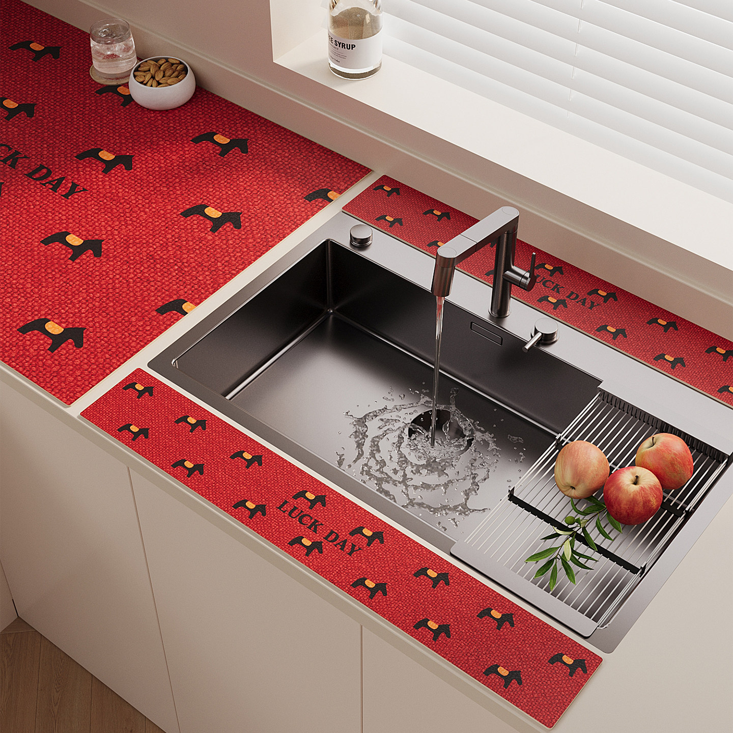 厨房免洗可擦硅藻泥洗手台吸水垫卡通窄边水龙头沥水垫台面保护垫,居家布艺,厨房地垫,淘宝优惠券,粉丝福利购,淘宝优惠卷