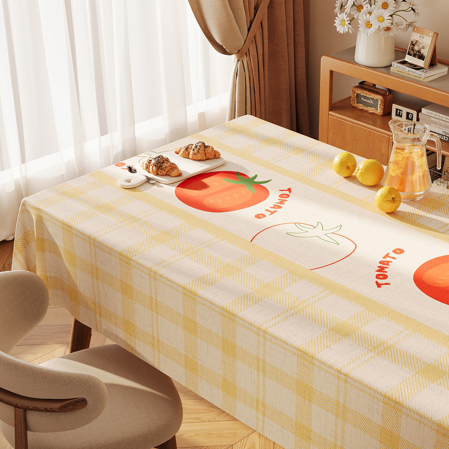餐桌桌布防水易打理卡通小清新长方形茶几桌布2025新款轻奢高级感