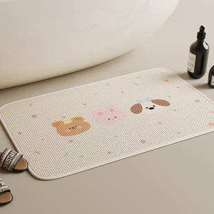 浴室防滑垫卡通厕所门口速干擦脚吸水垫卫生间地垫子免洗耐脏地毯