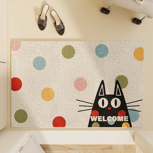 玄关大门防滑耐脏地垫入户门进门卡通丝圈脚垫耐磨除尘可裁剪地毯