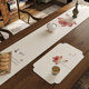 茶席新中式禅意桌布硅藻泥强吸水垫免洗可擦桌旗轻奢高级感长条垫