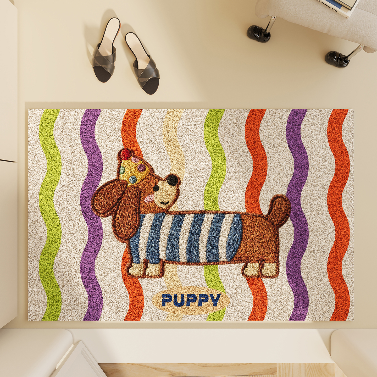 卡通丝圈脚垫入户门地垫