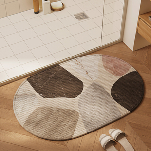 卫生间防滑垫吸水速干脚垫子免洗耐脏厕所大门口编制亚麻浴室地毯
