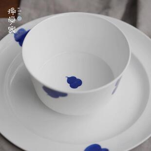 择学家 葫芦碗碟套装 家用盘子菜盘饭碗面碗泡面碗陶瓷碗餐具套装